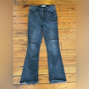 Madewell black jeans size 25 cali Demi boot button fly
